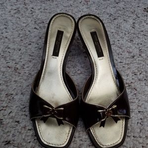 AUTHENTIC Louis Vuitton dark brown slides